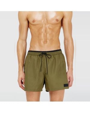 DIESEL Badeshorts Mit Kontrastierendem Bundabschluss - Grün