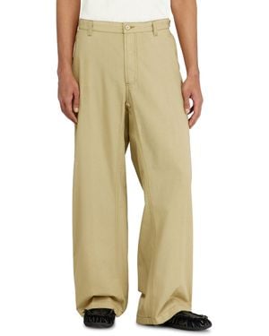 DIESEL Cotton Ripstop Trousers With Side Buckles - Natural