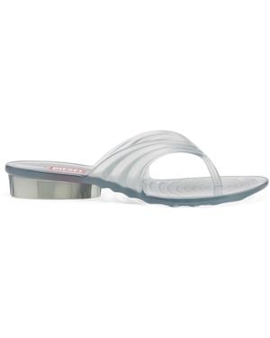 DIESEL Sculptural Flip-Flops - White