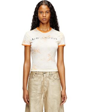DIESEL T-Shirt With Latina Foreva Print - Natural