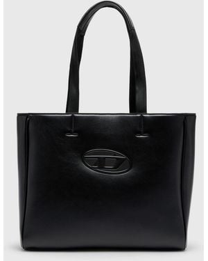 DIESEL Holi-D-Quadratischer Shopper Aus Gebondetem Neopren - Schwarz
