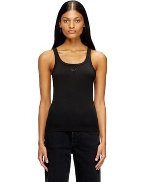 DIESEL Schmales Tanktop Mit Lasergeschnittenem Oval D - Schwarz