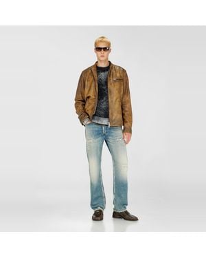 DIESEL Pullover Mit Verblasstem Rückendruck - Grau