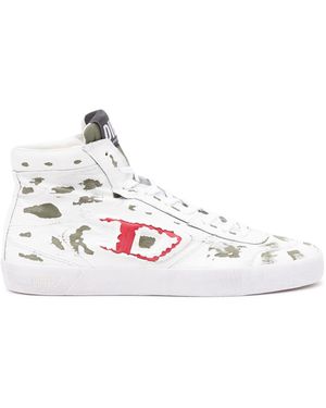 DIESEL S-leroji Mid-high-top Trainers With Rips - White