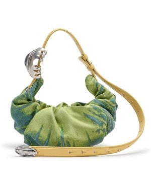 DIESEL Grab-D-Borsa Hobo Arricciata - Verde