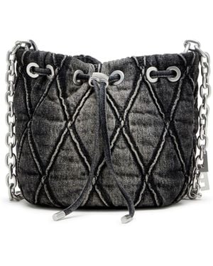 DIESEL Charm-D S-Mini Bucket Bag - Black