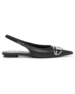 DIESEL D-Venus-Slingback Flats - White