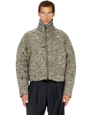 DIESEL Veste En Feutre Upcyclé - Gris