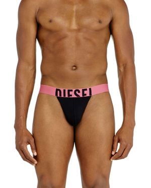DIESEL Pack De Tres Tangas Con Cintura De Logo Llamativo - Azul