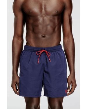 DIESEL Swim Shorts With Zip Pocket - Blue