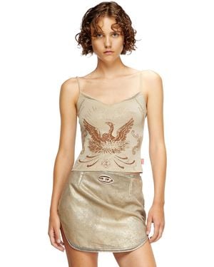 DIESEL Phoenix Camisole With Rhinestones - Natural