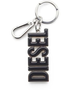 DIESEL Metal And Resin Keyring - White