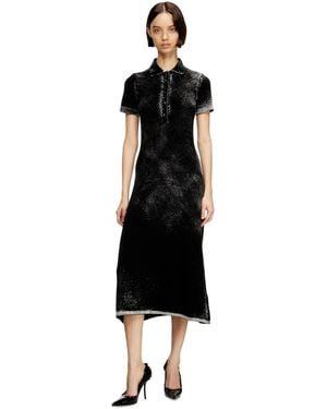DIESEL Midi Polo Dress - Black