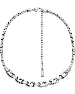 DIESEL Boucles d'oreilles pendantes en acier inoxydable - Blanc