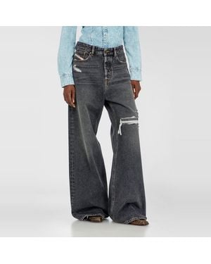 DIESEL Relaxed Jeans Low Waist 1996 D-Sire, /Dark, Button Fly - Gray