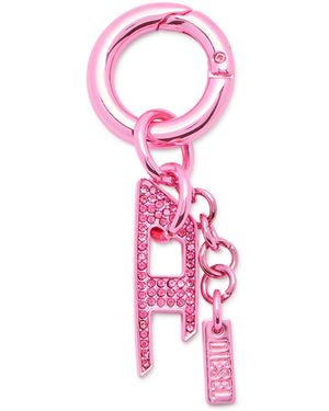 DIESEL Charm With Rhinestone D Charm - Pink