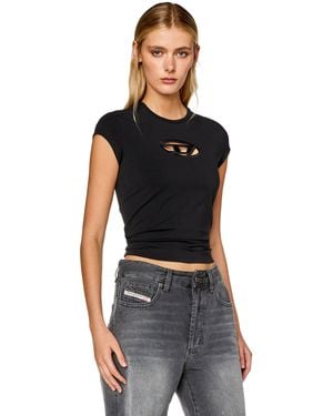 DIESEL T-Shirt With Oval D Logo - Black