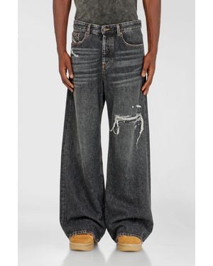 DIESEL Relaxed Jeans Low Waist D-Rise, /Dark, Button Fly - Black
