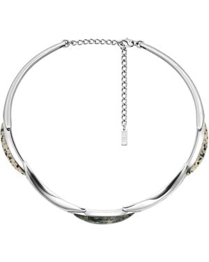 DIESEL Stainless Steel Choker Necklace - White