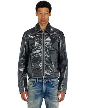 DIESEL Patent-Leather Jacket - Black