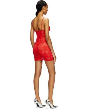DIESEL Lace Slip With Adjustable Straps - Red
