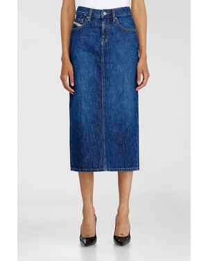 DIESEL Denim Midi Skirt - Blue