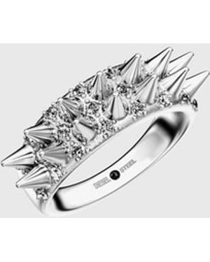 DIESEL Stainless Steel Band Ring - Multicolour