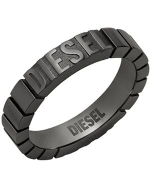DIESEL Stainless Steel Band Ring - Blue