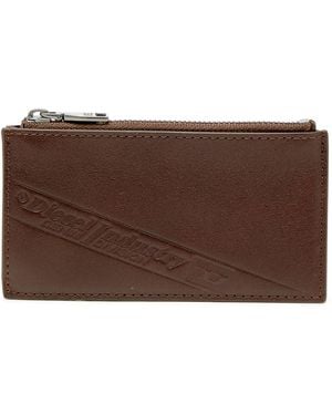 DIESEL Leder-Kartenetui Mit Reißverschluss - Braun