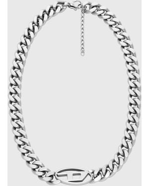 DIESEL Choker Mit Ovalem D-Logo - Mettallic