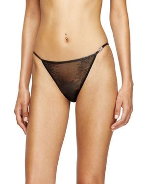 DIESEL Nylon Briefs With Logo - Natural