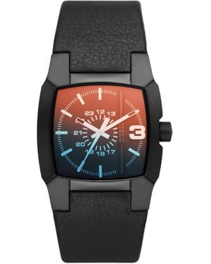 DIESEL Cliffhanger Black Leather Watch