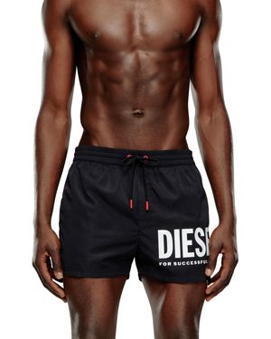 DIESEL Boxer mare con logo in tono - Nero