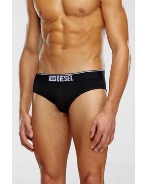 DIESEL Einfarbige Logo-Briefs Im Dreierpack - Blau