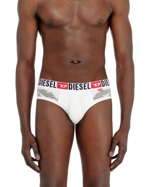 DIESEL Briefs With Sheer Devoré Effect - Blue