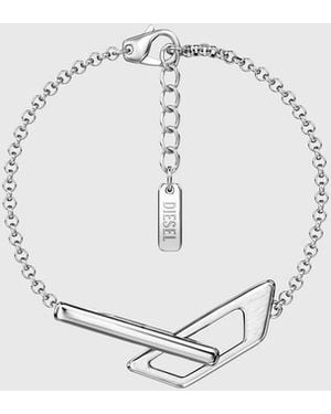 DIESEL Stainless Steel Chain Bracelet - White
