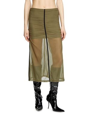 DIESEL Gathered Stretch Skirt - Green