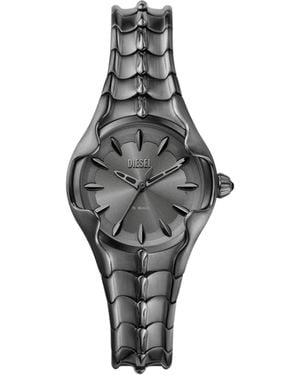 DIESEL Vert Three-Hand Gunmetal Stainless Steel Watch - Black