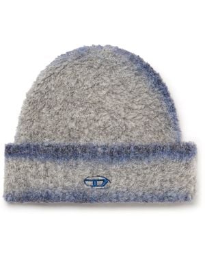 DIESEL Alpaca-Blend Beanie With Sprayed Effect - Gray