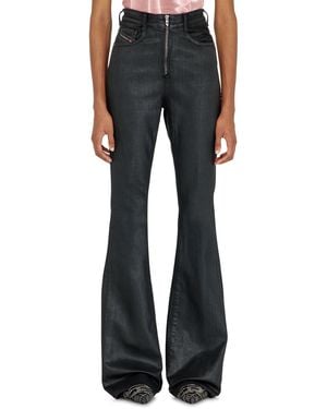 DIESEL Vaqueros Bootcut Cintura Alta 1973 D-Partt, /Gris Oscuro, Cremallera - Azul
