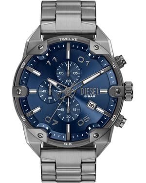 DIESEL Spiked Gunmetal Stainless Steel Watch - Blue