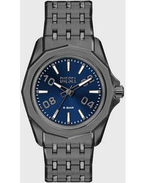 DIESEL Stinger Gunmetal Stainless Steel Watch - Blue