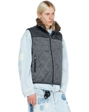DIESEL Chaleco Acolchado Con Cuello Interior Suave - Azul