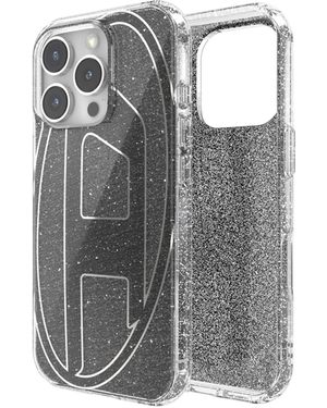 Women's Oval D Glitter Case for iP 16 | Pink | Diesel