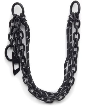 DIESEL Encanto En Cadena Y Cuerda - Negro