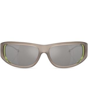 DIESEL Wraparound Style Sunglasses - Gray