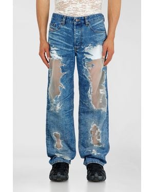 DIESEL Regular Jeans Regular Waist 2024 D-Macs, Medium, Button Fly - Blue