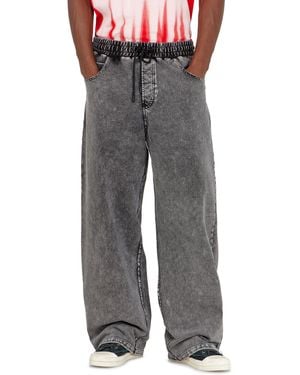 DIESEL Pantaloni Da Tuta Effetto Denim - Grigio