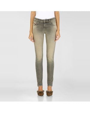 DIESEL Vaqueros Skinny Cintura Media 2017 Slandy, Cremallera - Verde