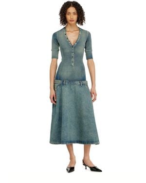 DIESEL Drop-Waist Midi Dress - Green
